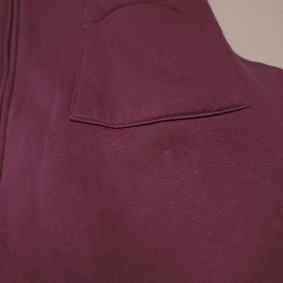 John Blair Sweatshirt Size Xl Men's Full Zip Maroon Burgandy Cotton Blend Adult - Picture 6 of 9